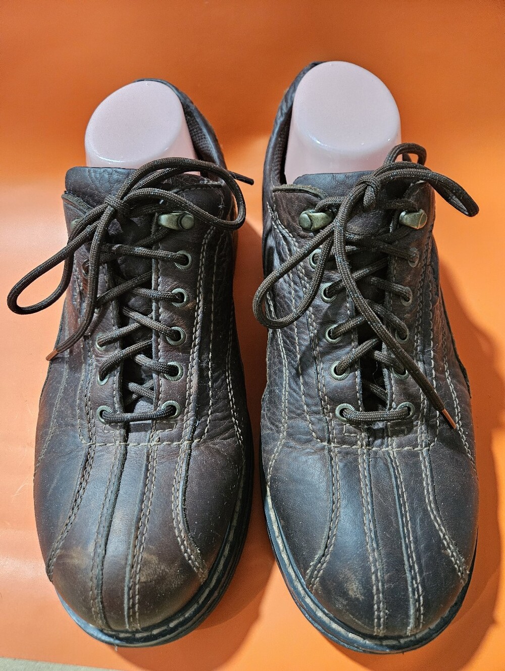 RJ COLT BROWN LEATHER CASUAL COMFORT OXFORDS MENS 10.5M SHOES Bin 3